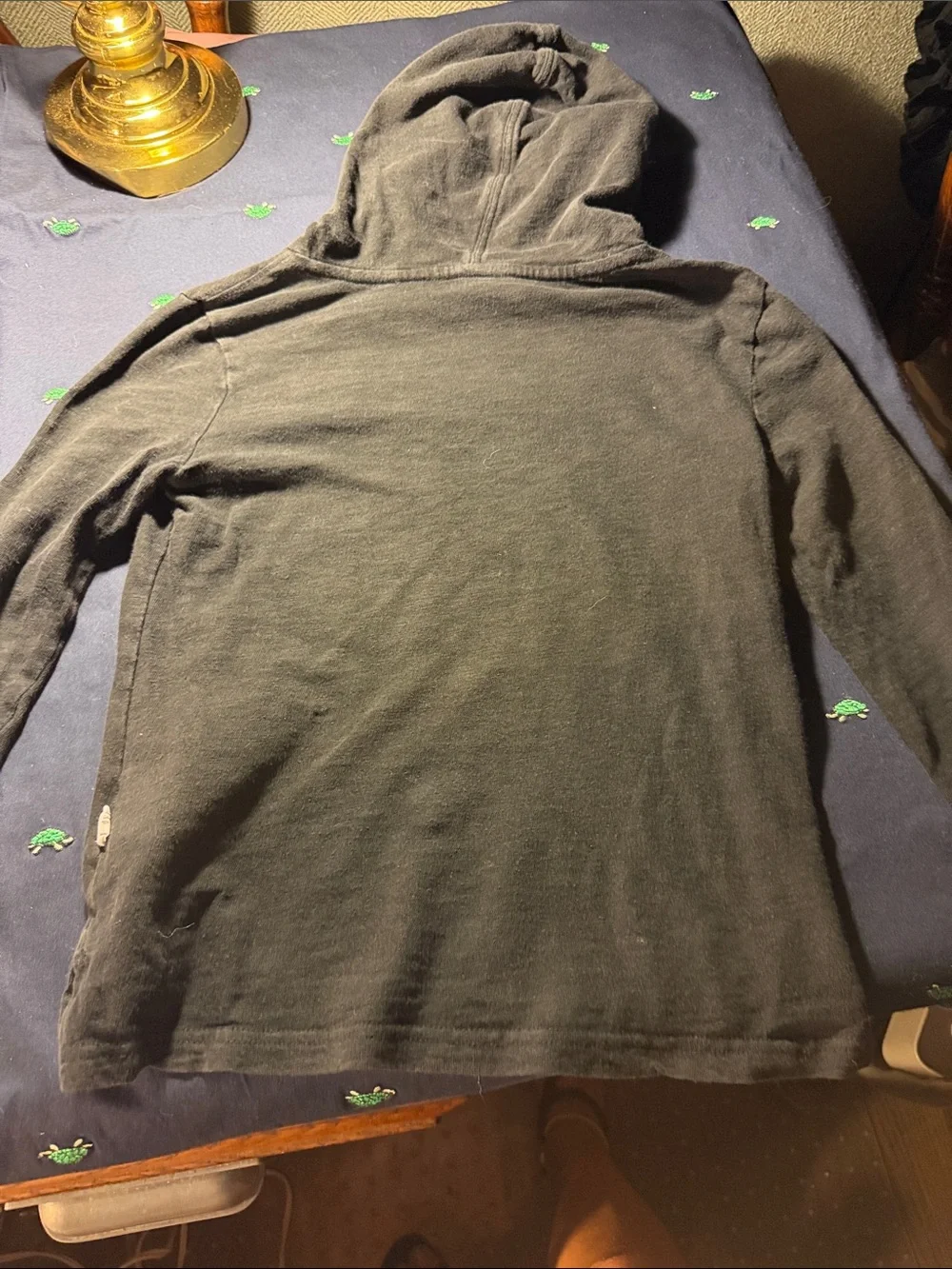GAP Kids Black Hooded Sweatshirt with Festive Duck Graphic